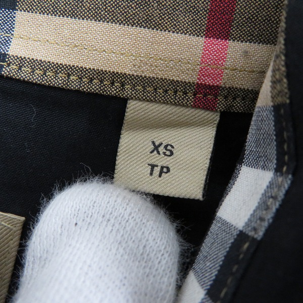実際に弊社で買取させて頂いたBURBERRY LONDON/バーバリー ロンドン 裏地チェックシャツ ブラック/XSの画像 3枚目