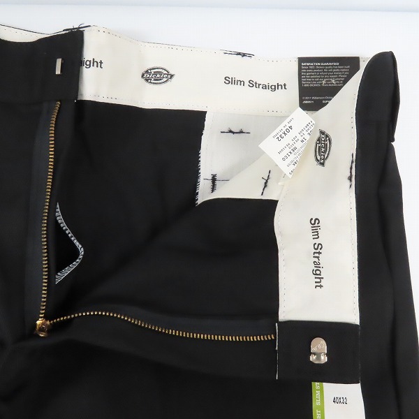 実際に弊社で買取させて頂いた【未使用】Dickies/ディッキーズ ワークパンツ/チノパン ブラック 40の画像 4枚目