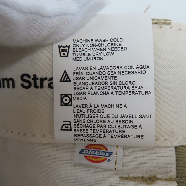 実際に弊社で買取させて頂いた【未使用】Dickies/ディッキーズ ワークパンツ/チノパン /カーキ/32の画像 4枚目