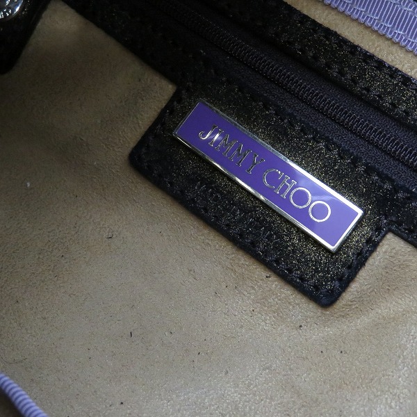実際に弊社で買取させて頂いたJIMMY CHOO/ジミーチュウ ブラック/ゴールド ショルダーバッグの画像 4枚目