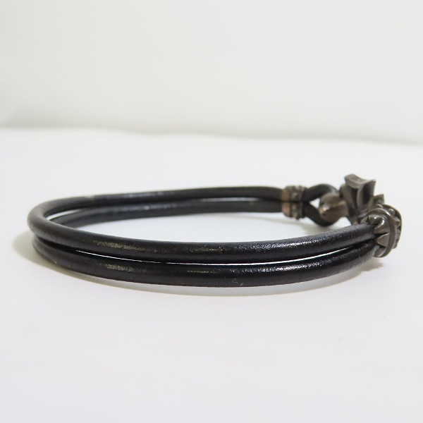 実際に弊社で買取させて頂いたDEAL DESIGN/ディールデザイン ツインスカルレザーブレスレット の画像 3枚目