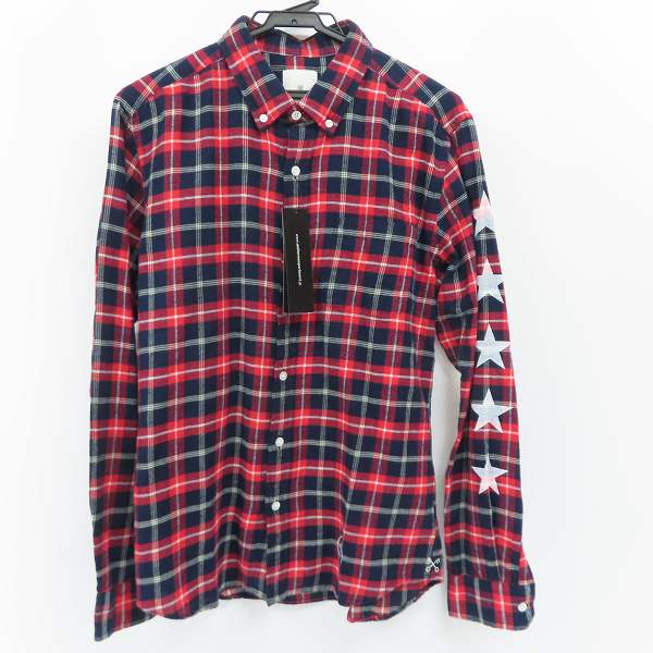実際に弊社で買取させて頂いた【未使用】uniform experiment/ユニフォーム エクスペリメント チェック柄/スタープリント 長袖シャツ UE-123047/3