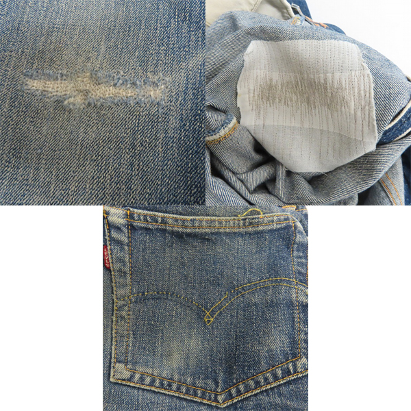 実際に弊社で買取させて頂いたLevis/リーバイス  501XX 推定紙パッチギャラ入り 両面BIG E/均等V/銅製隠しリベット 刻印点々 ヴィンテージ デニムパンツの画像 8枚目