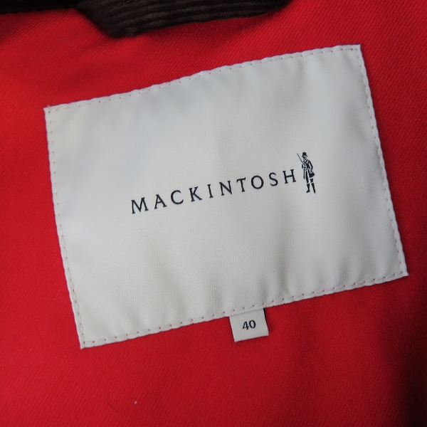 実際に弊社で買取させて頂いたMACKINTOSH/マッキントッシュ 襟コーデュロイ ウール キルティングコート GQ-1001B EX/40の画像 2枚目
