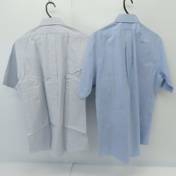 実際に弊社で買取させて頂いたBROOKS BROTHERS/ブルックスブラザーズ 半袖シャツ 無地/ストライプ 2点セットの画像 1枚目