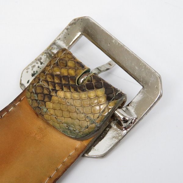 実際に弊社で買取させて頂いたHEAD PORTER/ヘッドポーター パイソンレザーベルト の画像 2枚目