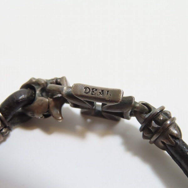 実際に弊社で買取させて頂いたDEAL DESIGN/ディールデザイン ツインスカルレザーブレスレット の画像 5枚目