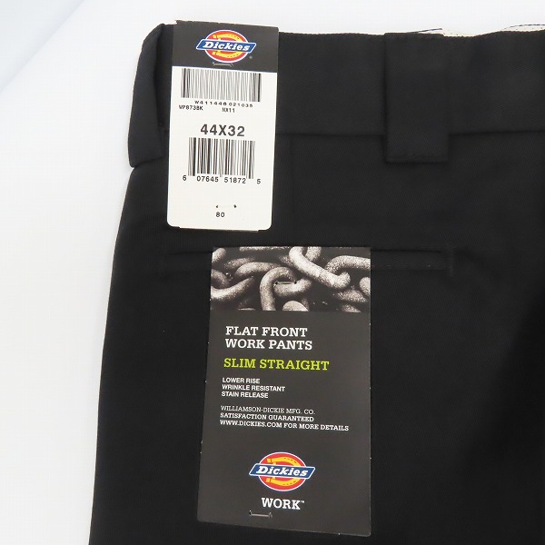 実際に弊社で買取させて頂いた【未使用】Dickies/ディッキーズ ワークパンツ/チノパン ブラック 44の画像 8枚目