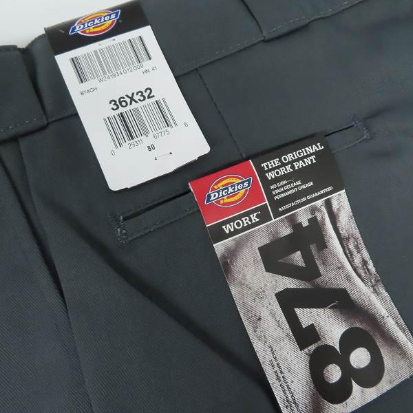 実際に弊社で買取させて頂いた【未使用】Dickies/ディッキーズ ワークパンツ/チノパン チャコール 874CH/36の画像 8枚目