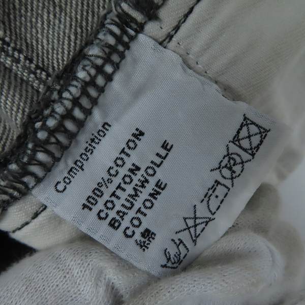 実際に弊社で買取させて頂いたDior HOMME/ディオールオム エディ期 ダメージ加工スキニーデニムパンツ 003D002TY046/26の画像 4枚目