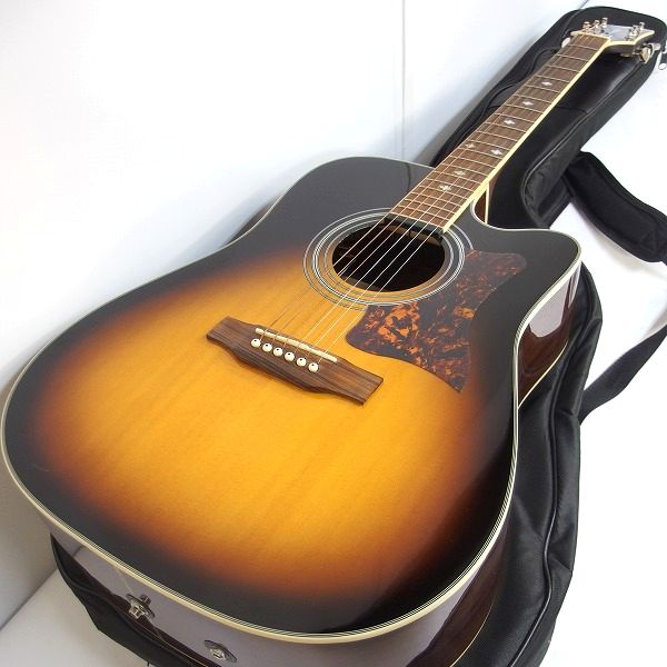 実際に弊社で買取させて頂いた★Epiphone/エピフォン Masterbilt DR-500MCE/VS エレアコ/アコースティックギター ソフトケース付
