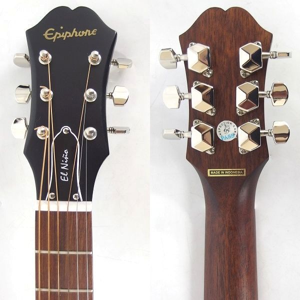 実際に弊社で買取させて頂いた★【美品】Epiphone/エピフォン El Nino/エルニーニョ ミニアコースティックギター/アコギ ソフトケース付の画像 2枚目