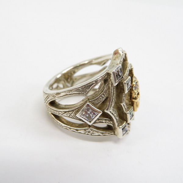 実際に弊社で買取させて頂いたLOREE RODKIN/ローリーロドキン×土屋アンナ SKULL RING スカルリング/11号の画像 4枚目