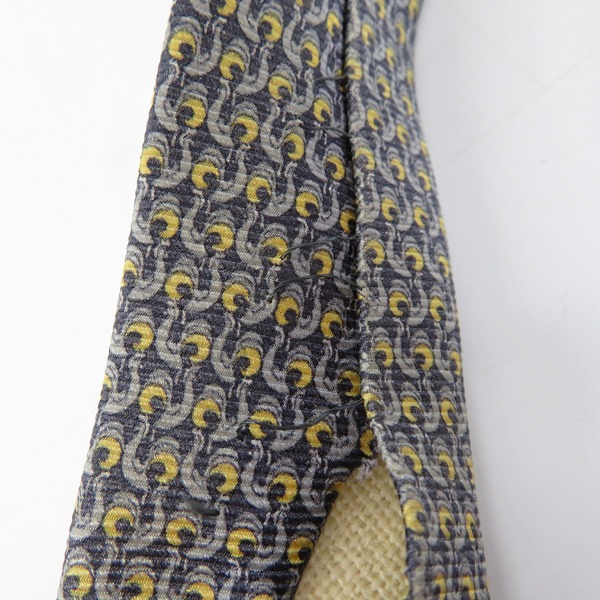 実際に弊社で買取させて頂いたBVLGARI/ブルガリ 総柄 ネクタイ ヨット柄 鳥柄 2点セットの画像 5枚目