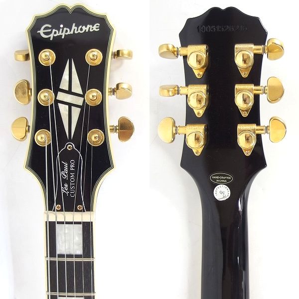 実際に弊社で買取させて頂いた★Epiphone/エピフォン Les Paul Custom Pro/レスポールカスタム プロ コイルタップ＆フェイズ搭載 ソフトケース付の画像 2枚目