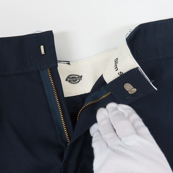 実際に弊社で買取させて頂いた【未使用】Dickies/ディッキーズ ワークパンツ/チノパン/ネイビー/ 32の画像 6枚目