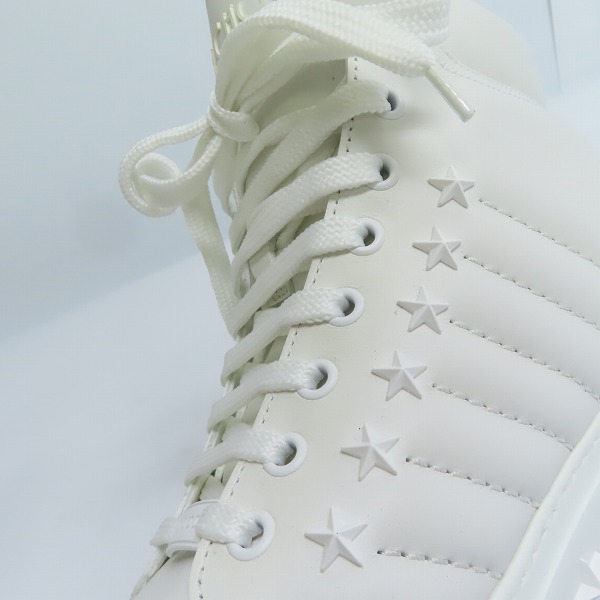 実際に弊社で買取させて頂いたJIMMY CHOO/ジミーチュウ スタースタッズ レザー ハイカットスニーカー/42の画像 6枚目