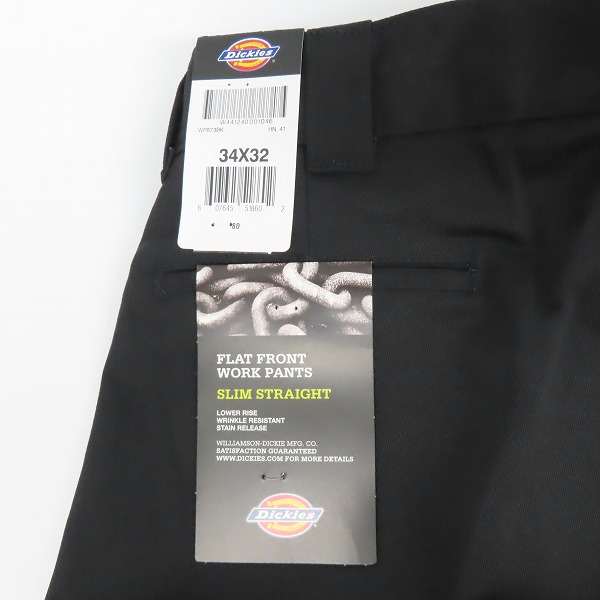 実際に弊社で買取させて頂いた【未使用】Dickies/ディッキーズ ワークパンツ/チノパン ブラック 34の画像 9枚目