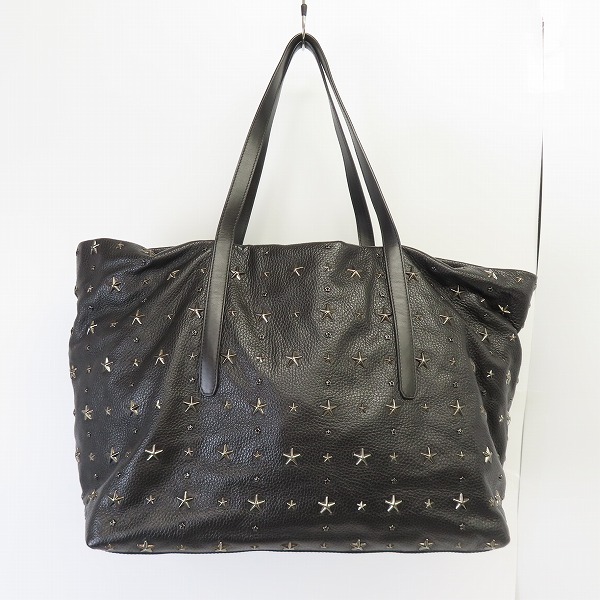 実際に弊社で買取させて頂いたJIMMY CHOO/ジミーチュウ スタースタッズ 内カモフラ/迷彩 カーフレザー PIMLICO GRY トートバッグ の画像 1枚目