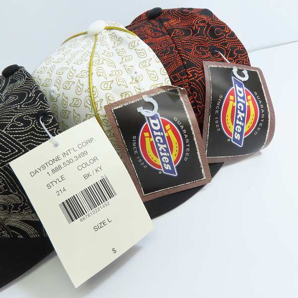 実際に弊社で買取させて頂いた(3)【未使用】Dickies/ディッキーズ キャップ/帽子/L 3点セットの画像 5枚目