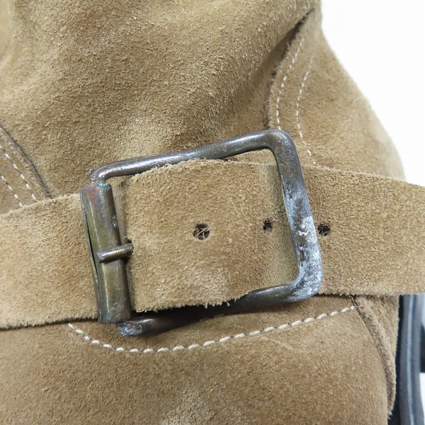 実際に弊社で買取させて頂いたBALMAIN/バルマン Buckled Suede Biker Boots/スウェードレザーエンジニアブーツ /41の画像 7枚目