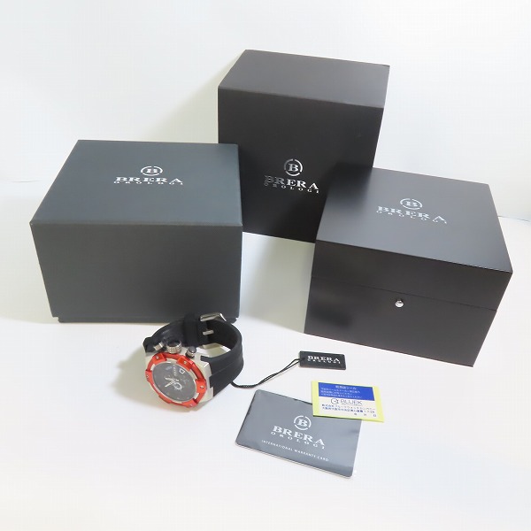 実際に弊社で買取させて頂いたBRERA OROLOGI/ブレラ オロロジ スーパースポルティーボ クロノグラフ 腕時計/ウォッチ BRSSC4901【動作未確認】の画像 6枚目