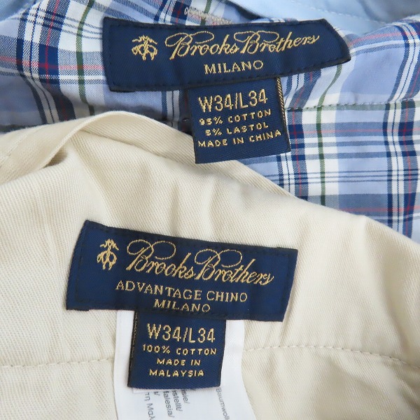 実際に弊社で買取させて頂いたBROOKS BROTHERS/ブルックスブラザーズ チノトラウザーズ/W34L34 2点セットの画像 2枚目