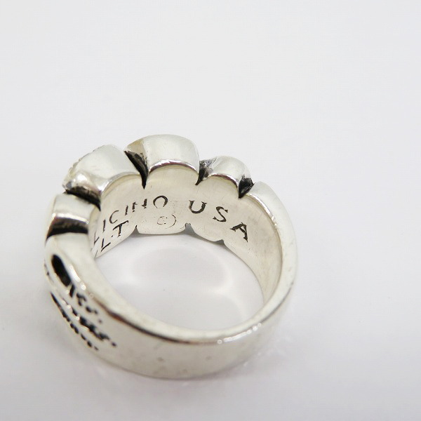 実際に弊社で買取させて頂いたLEATHERS AND TREASURES/レザーズ&トレジャーズ シェブロンリング ダイヤ 11.5号の画像 7枚目