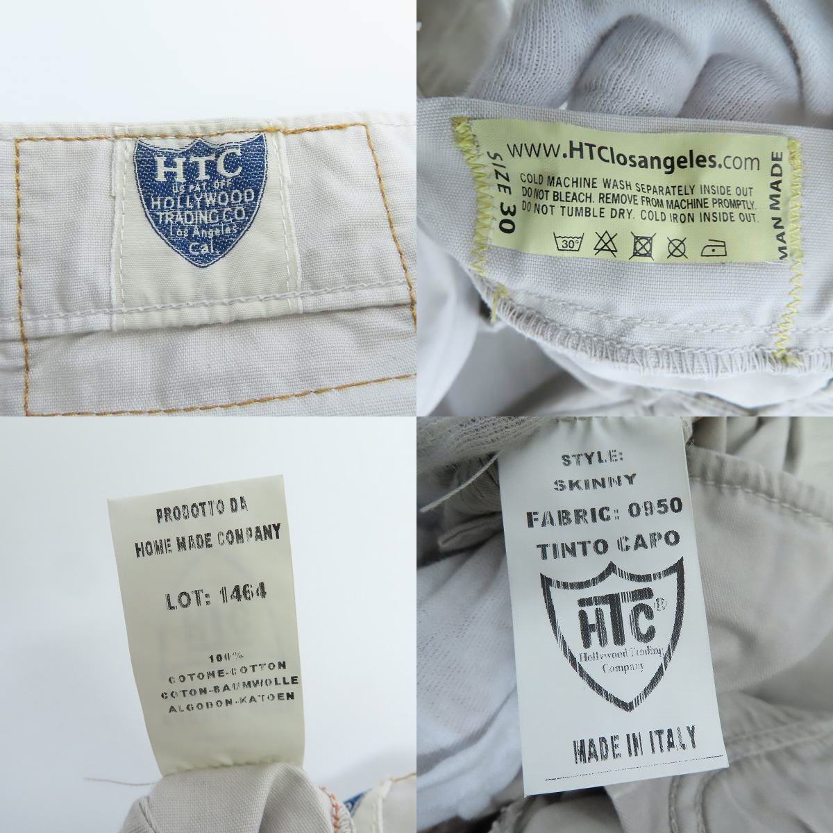実際に弊社で買取させて頂いたHTC/Hollywood Trading Company/エイチティーシー ハリウッドトレーディングカンパニー/コットンパンツ LOT.1464/30の画像 3枚目