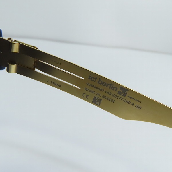 実際に弊社で買取させて頂いたic! berlin/アイシーベルリン 186 vionvillestr サングラス メガネフレーム アイウェアの画像 5枚目