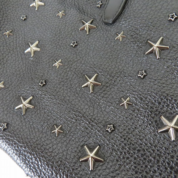 実際に弊社で買取させて頂いたJIMMY CHOO/ジミーチュウ スタースタッズ 内カモフラ/迷彩 カーフレザー PIMLICO GRY トートバッグ の画像 6枚目