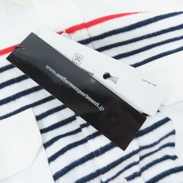 実際に弊社で買取させて頂いたuniform experiment/ユニフォーム エクスペリメント フランネル フーディ シャツ UE-123054/3の画像 7枚目