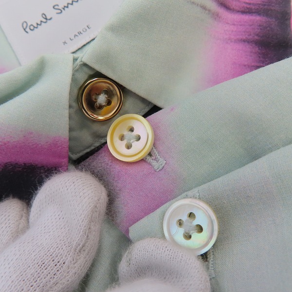 実際に弊社で買取させて頂いたPaul Smith/ポールスミス グラフィック プリント 長袖シャツ PF-WR-51037/XLの画像 5枚目