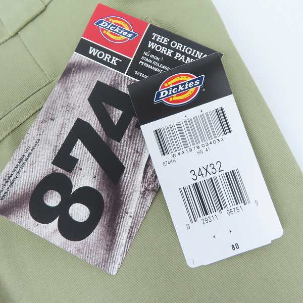 実際に弊社で買取させて頂いたDickies/ディッキーズ ワークパンツ/チノパン カーキ 874KH/34の画像 8枚目