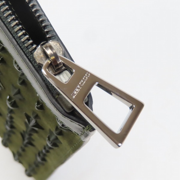 実際に弊社で買取させて頂いたJimmy Choo/ジミーチュウ スウェードレザー スタースタッズ クラッチバッグの画像 7枚目