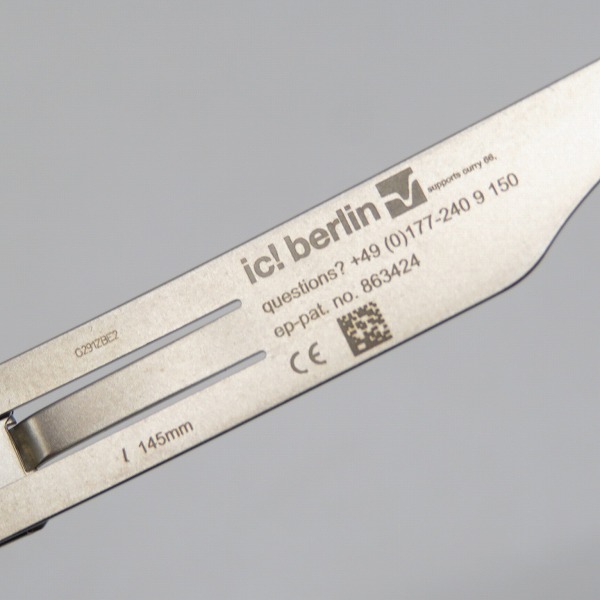 実際に弊社で買取させて頂いたic! berlin/アイシーベルリン volker b. メガネフレーム/眼鏡/アイウェア 863424の画像 5枚目