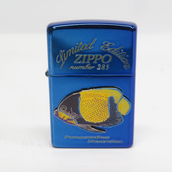 実際に弊社で買取させて頂いたZIPPO/ジッポー 熱帯魚  Pomacanthus navarchus/エンゼルフィッシュ メタル No.285 サングラス付き/1996年製