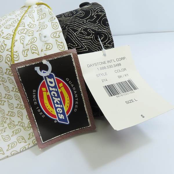 実際に弊社で買取させて頂いた(1)【未使用】Dickies/ディッキーズ キャップ ホワイト/ブラック L 2点セットの画像 5枚目