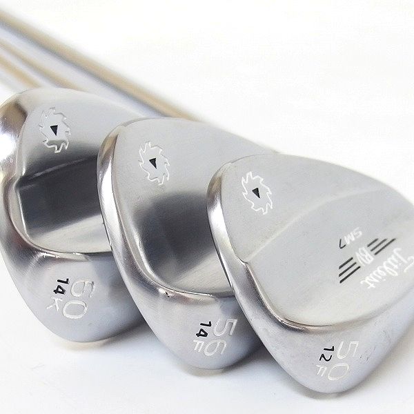 実際に弊社で買取させて頂いたTitleist/タイトリスト BV/ボーケイデザイン SM7 ウェッジ レフティ/左用 50/12,56/14,60/14 3本セットNSPRO FLEX：Sの画像 4枚目