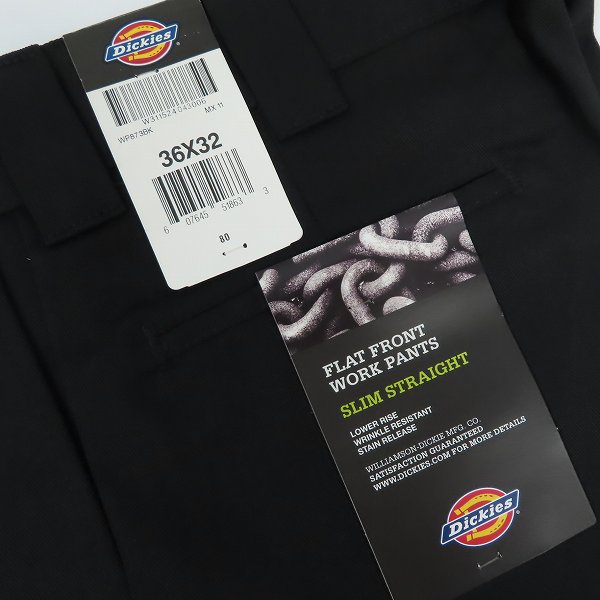 実際に弊社で買取させて頂いた(1)【未使用】Dickies/ディッキーズ ワークパンツ/チノパン ブラック WP873BK/36の画像 8枚目