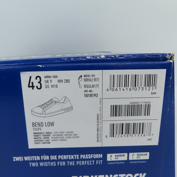 実際に弊社で買取させて頂いたBIRKENSTOCK/ビルケンシュトック BEND LOW シューズ/28の画像 9枚目