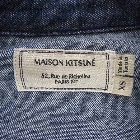 実際に弊社で買取させて頂いたMAISON KITSUNE/メゾン キツネ デニムウエスタンシャツ KMG-4500-C/XSの画像 2枚目