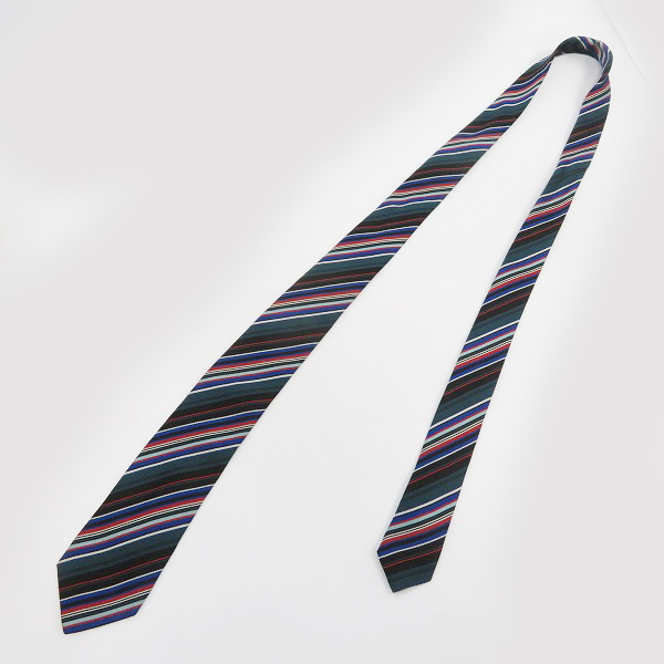 実際に弊社で買取させて頂いたPaul Smith/ポールスミス ストライプ シルクネクタイ マルチカラーの画像 4枚目