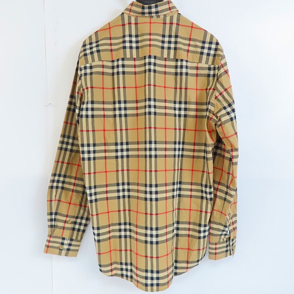 実際に弊社で買取させて頂いたBURBERRY/バーバリー チェック柄 長袖 ボタン シャツ/Mの画像 1枚目