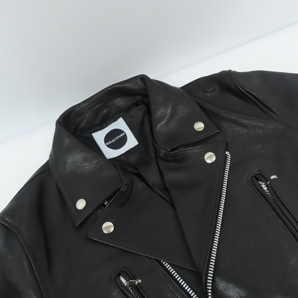 実際に弊社で買取させて頂いた【未使用】Moonage Devilment/ムーンエイジデビルメント ラムレザー ダブルライダース ジャケット MJK-0222/44の画像 4枚目