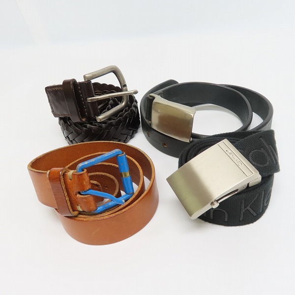 実際に弊社で買取させて頂いた【おまとめ品】アルマーニ エクスチェンジ/カルバン クライン/アルフレッド バニスター他 ガチャベルト/メッシュレザーベルト等の画像 1枚目