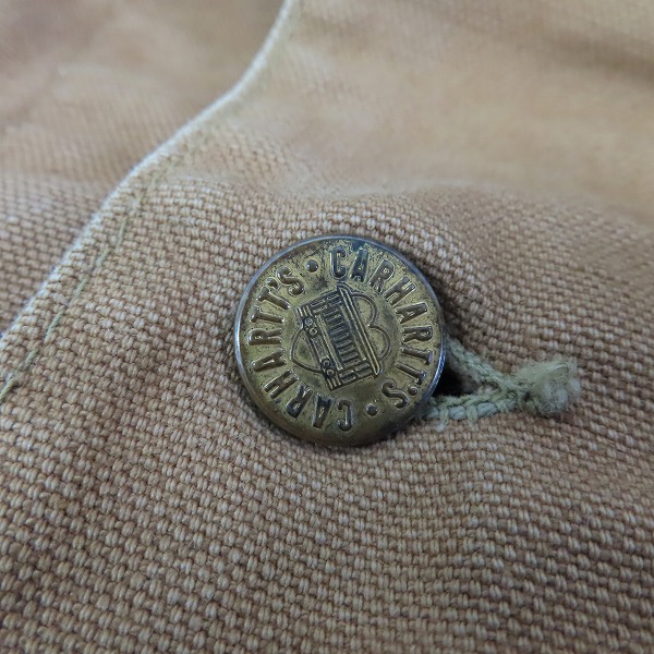 実際に弊社で買取させて頂いたCarhartt/カーハート 40〜50s/40～50年代 2色タグ ヴィンテージ ダック地 カバーオール/ワークジャケット の画像 7枚目
