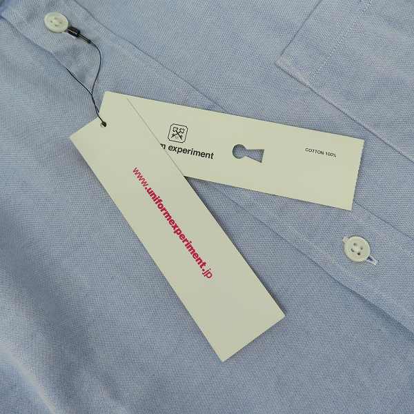 実際に弊社で買取させて頂いた【未使用】uniform experiment/ユニフォーム エクスペリメント 袖切替/ストライプ 長袖シャツ UE-112060/3の画像 6枚目
