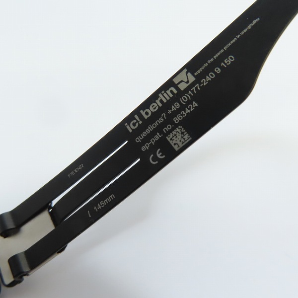 実際に弊社で買取させて頂いたic! berlin/アイシーベルリン Darren C. メガネフレーム アイウェアの画像 5枚目