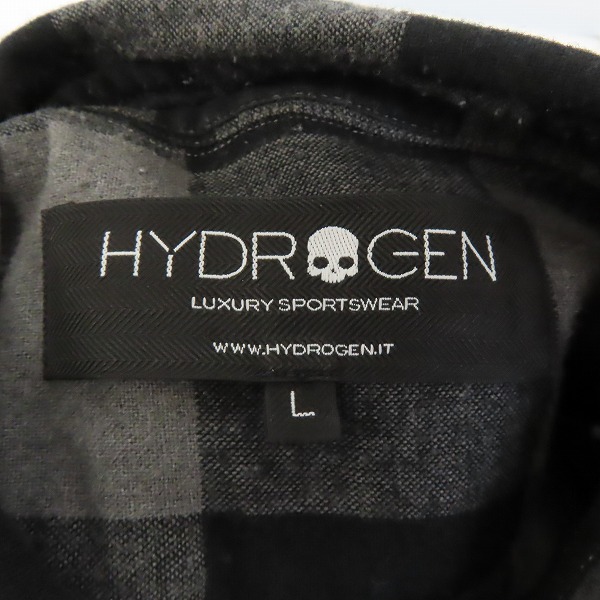 実際に弊社で買取させて頂いたHYDROGEN/ハイドロゲン チェック柄長袖シャツ/Lの画像 2枚目